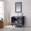 Large matte black wall-mounted bathroom cabinet 36 inches unique standing american bathroom vanity set - Image 3