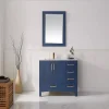 Large matte black wall-mounted bathroom cabinet 36 inches unique standing american bathroom vanity set - Image 4