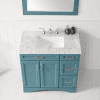 America style 48 Inch customized antiqu marble PVC Luxury bathroom vanity with double wash hand basin - Image 6